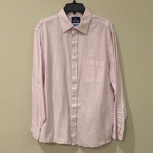 Stafford Men's Light Pink Button Down Shirt